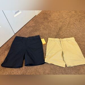 2 FOR $25 Girls French Toast Shorts Navy Khaki Uniforms LOT OF 2 12 NEW